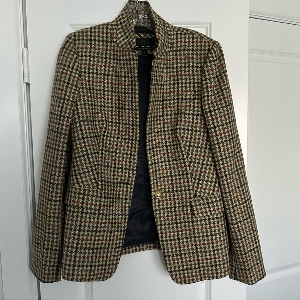 J. Crew houndstooth wool blazer